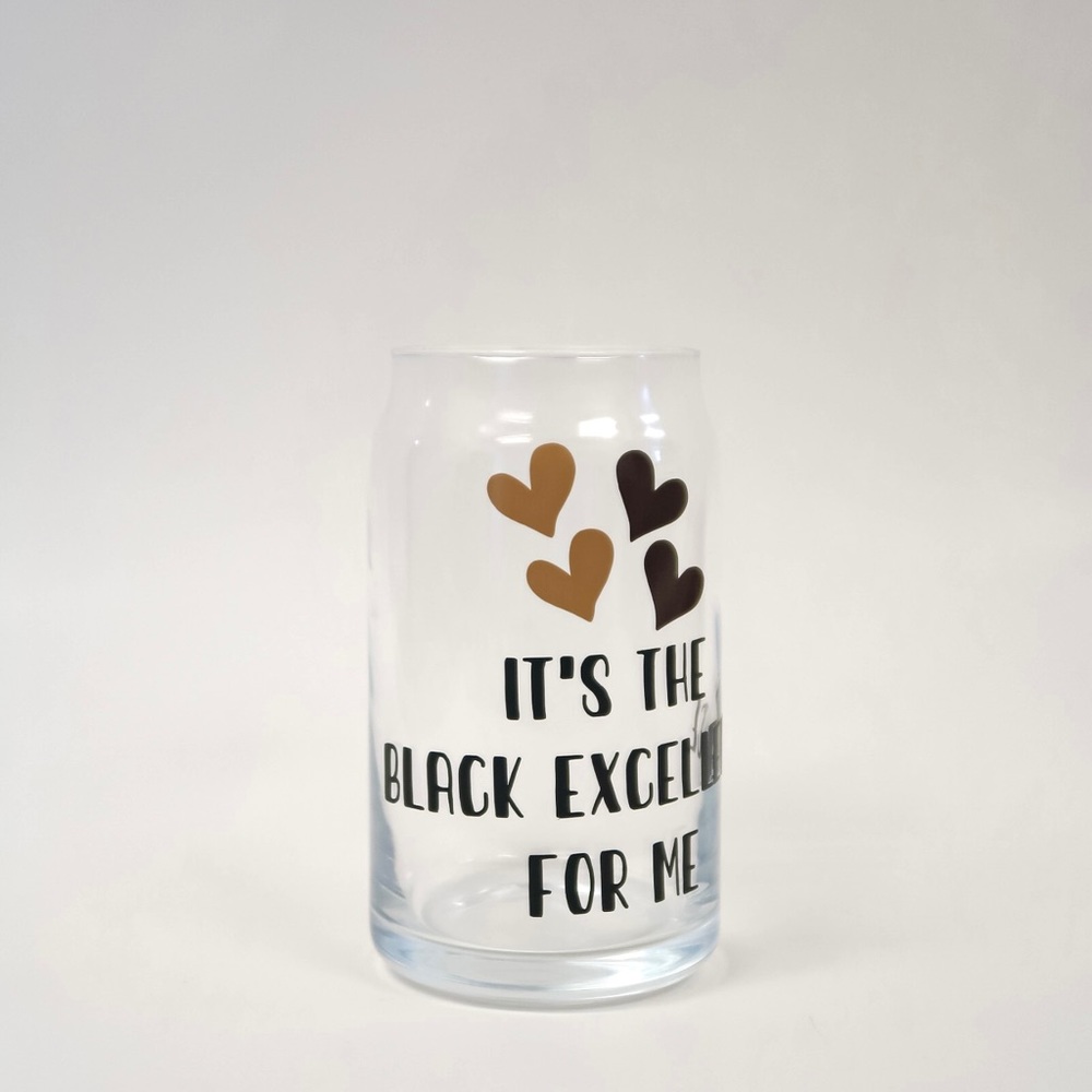 It’s the black excellence for me glass beer can cup. Brand new. Handmade
